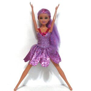 11 1/2" FASHION DOLL 170540-001 Purple Hair, Green Eyes, Sparkling Purple Dress